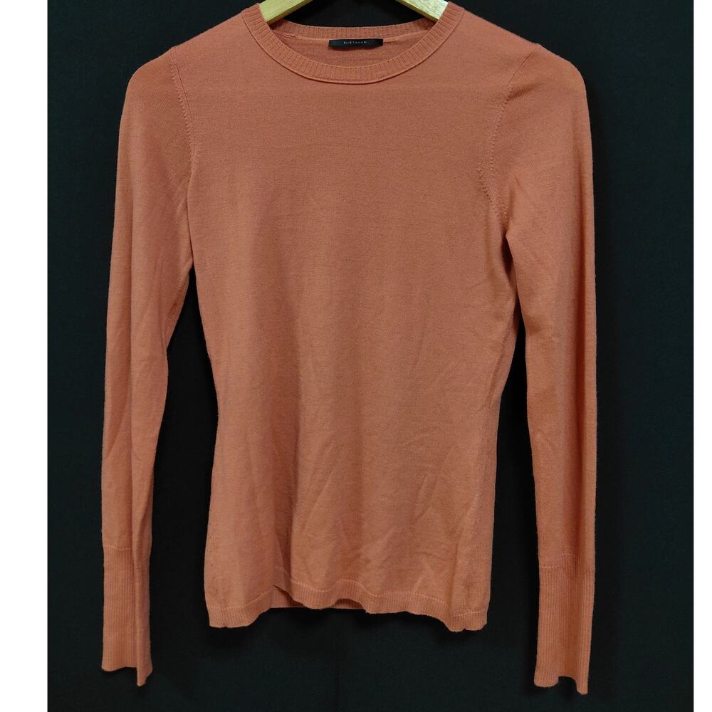 ELIE TAHARI Long Sleeve Top Solid Knit Pullover Women see measurements